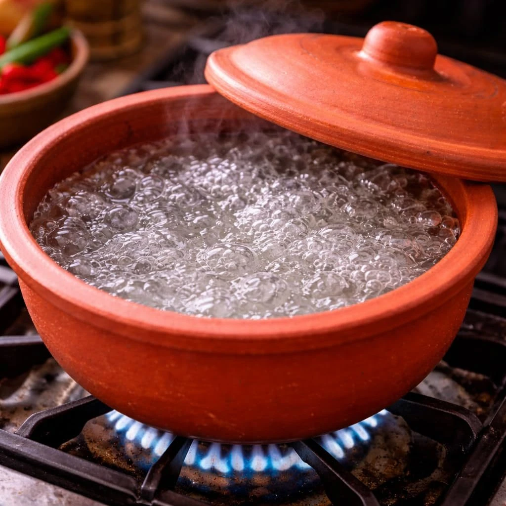 iINTELLIGENCEi Clay Bowl with Lid, Small Mann Pot, 325 ml, 12.5 cm, 1 Qty view 6