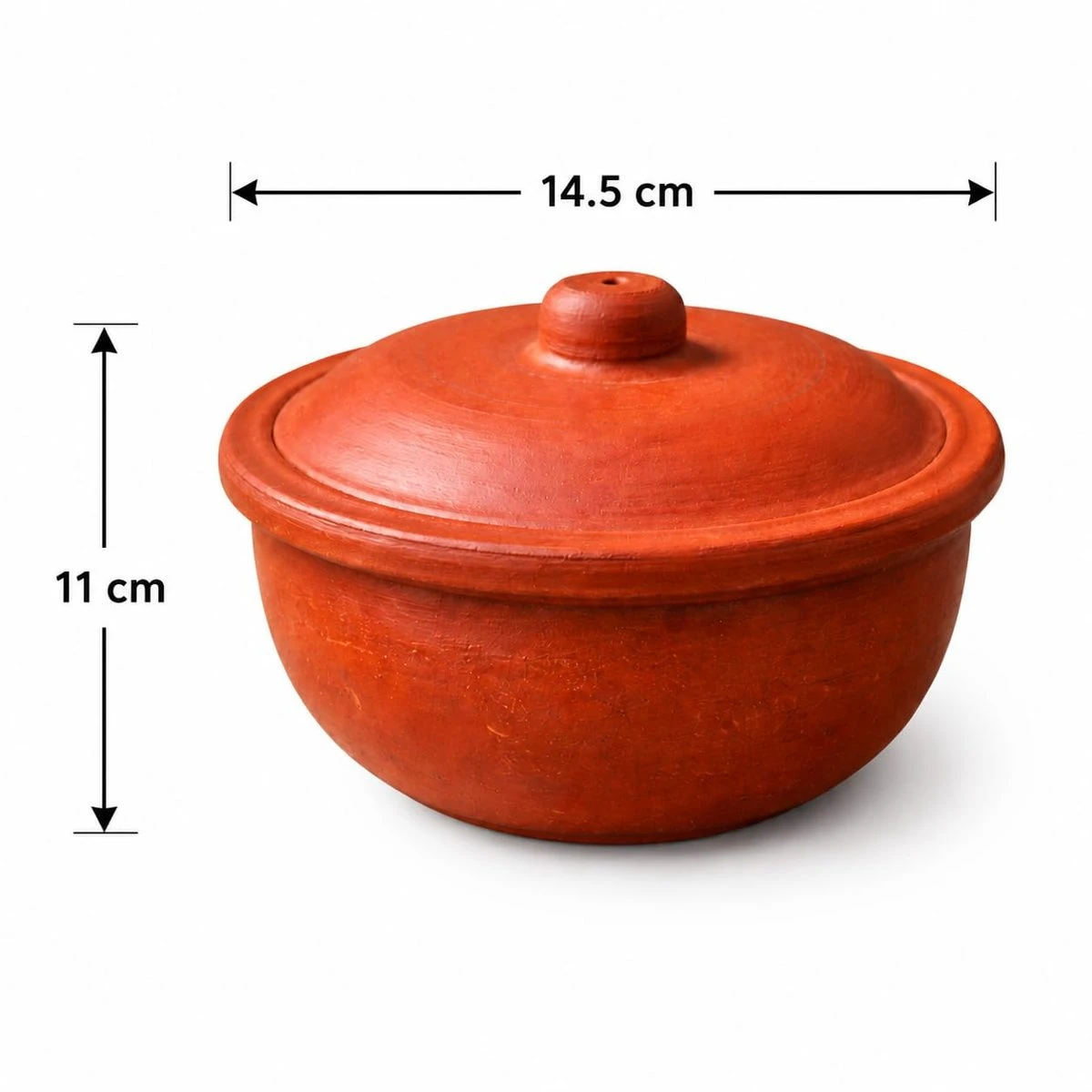iINTELLIGENCEi Clay Bowl with Lid, Mann Chatti, Terracotta, 14.5 cm, 1 Qty view 7