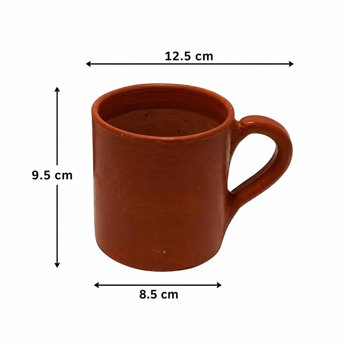 iINTELLIGENCEi Clay Coffee Mug Kulhad, 375 ml, Terracotta, 2 Qty view 4