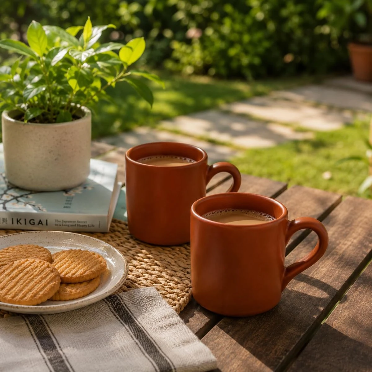iINTELLIGENCEi Clay Coffee Mug Kulhad, 375 ml, Terracotta, 2 Qty view 6