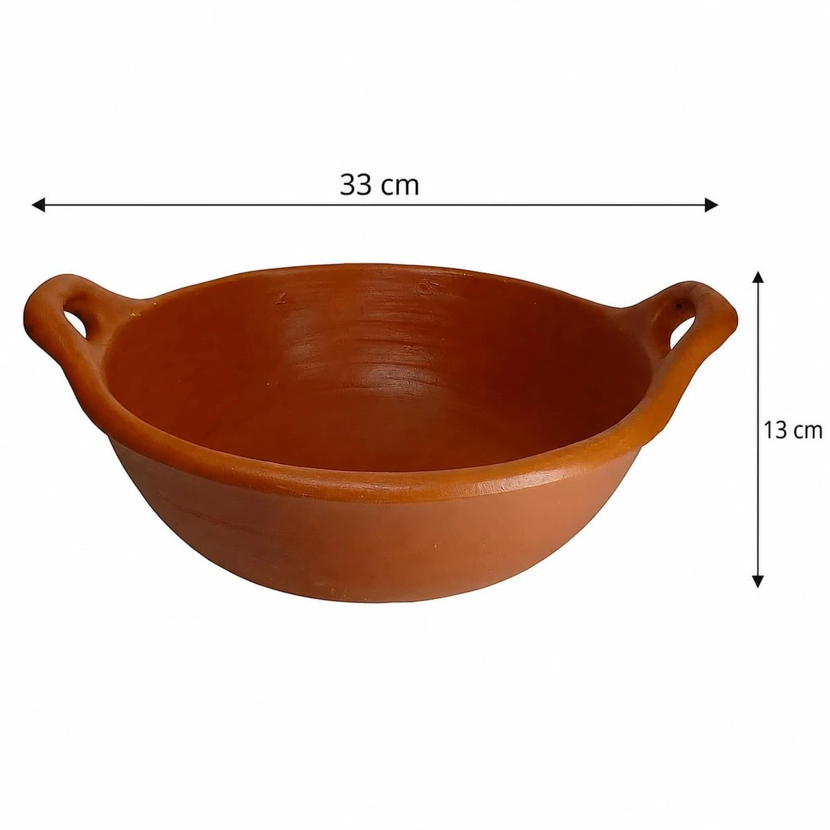 iINTELLIGENCEi Clay Kadhai Handi, 2.5 Liters, Cooking Pot, 1 Qty view 3