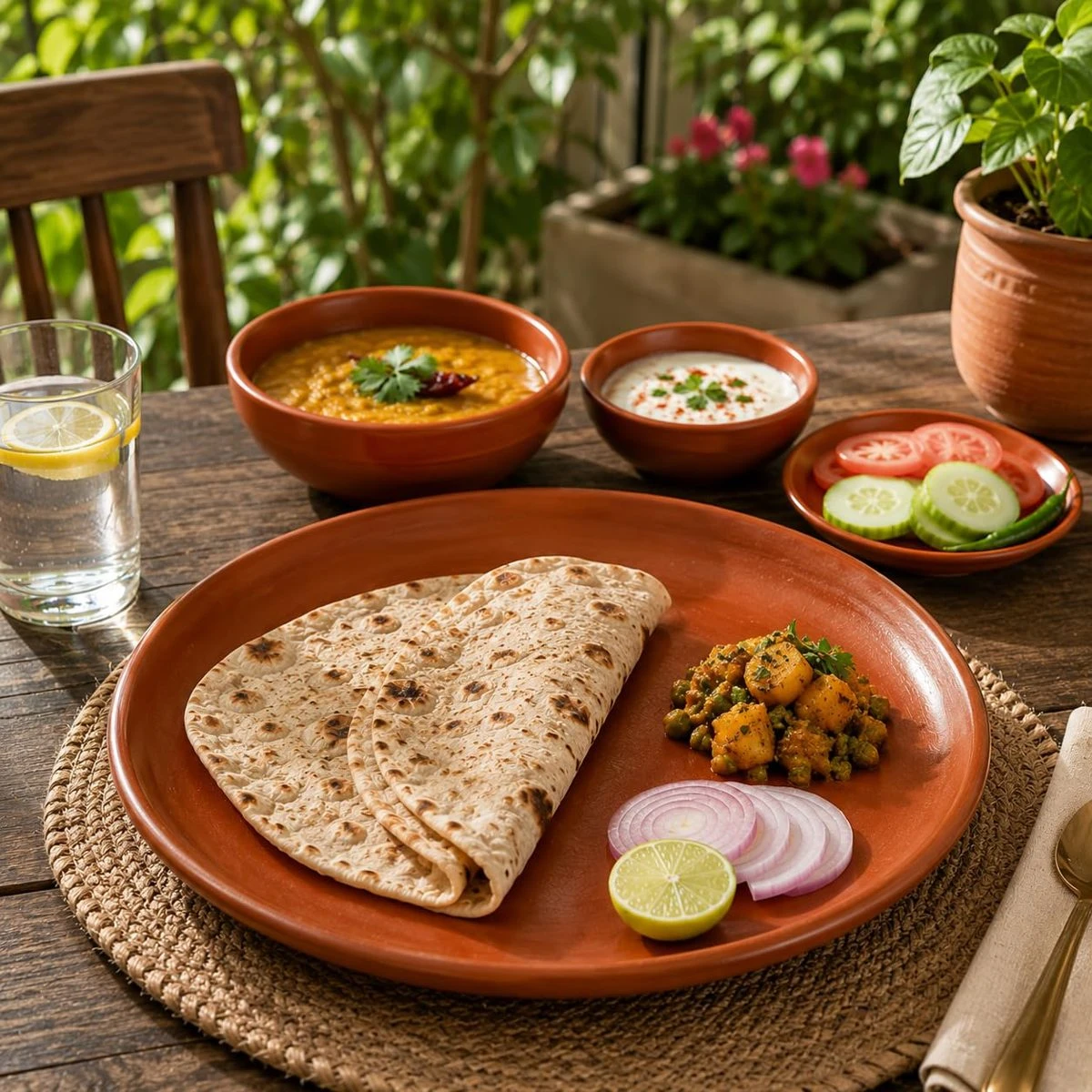 iINTELLIGENCEi Clay Dinner Plates, Terracotta Thali, 11 Inch, 28 cm, 2 Qty view 6