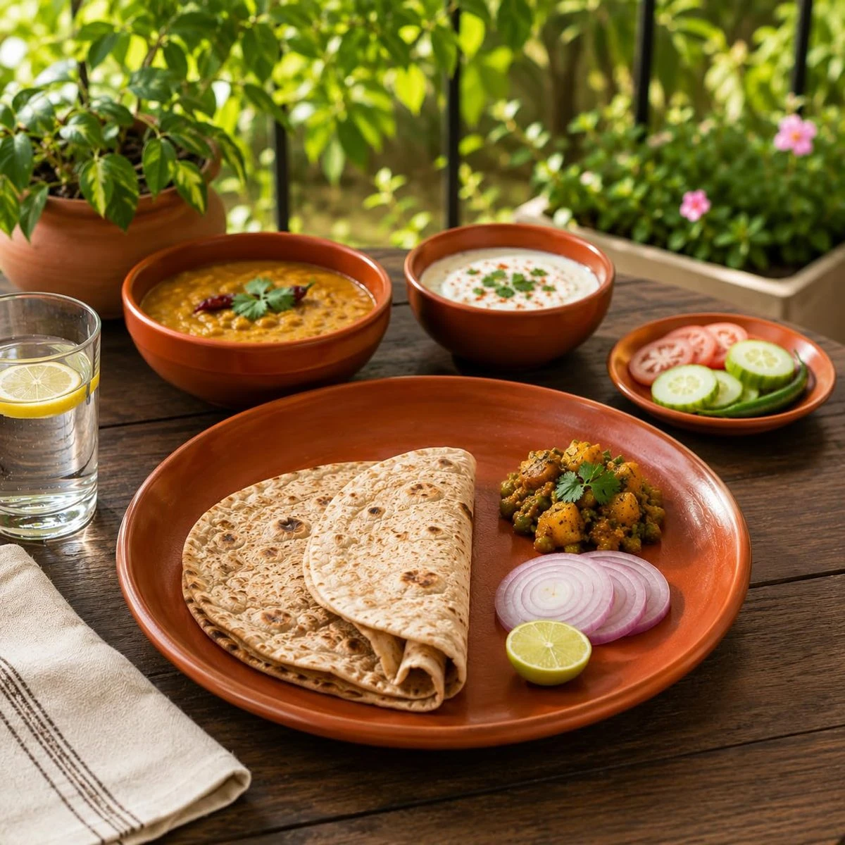 iINTELLIGENCEi Clay Dinner Plates, Terracotta Thali, 11 Inch, 28 cm, 2 Qty view 7