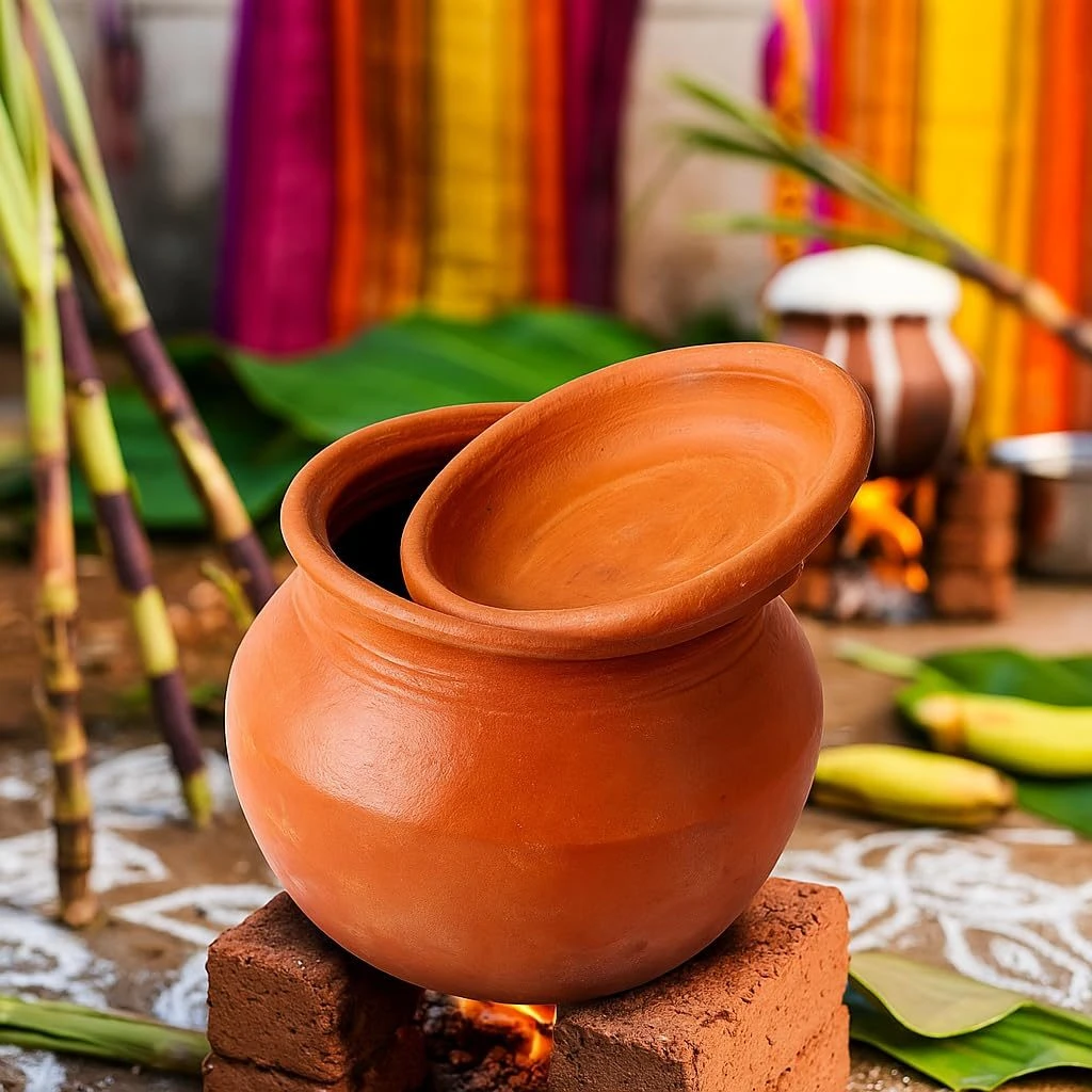 iINTELLIGENCEi Clay Pongal Pot with Lid, Pongal Panai, 2.5 Litre, 1 Qty view 4