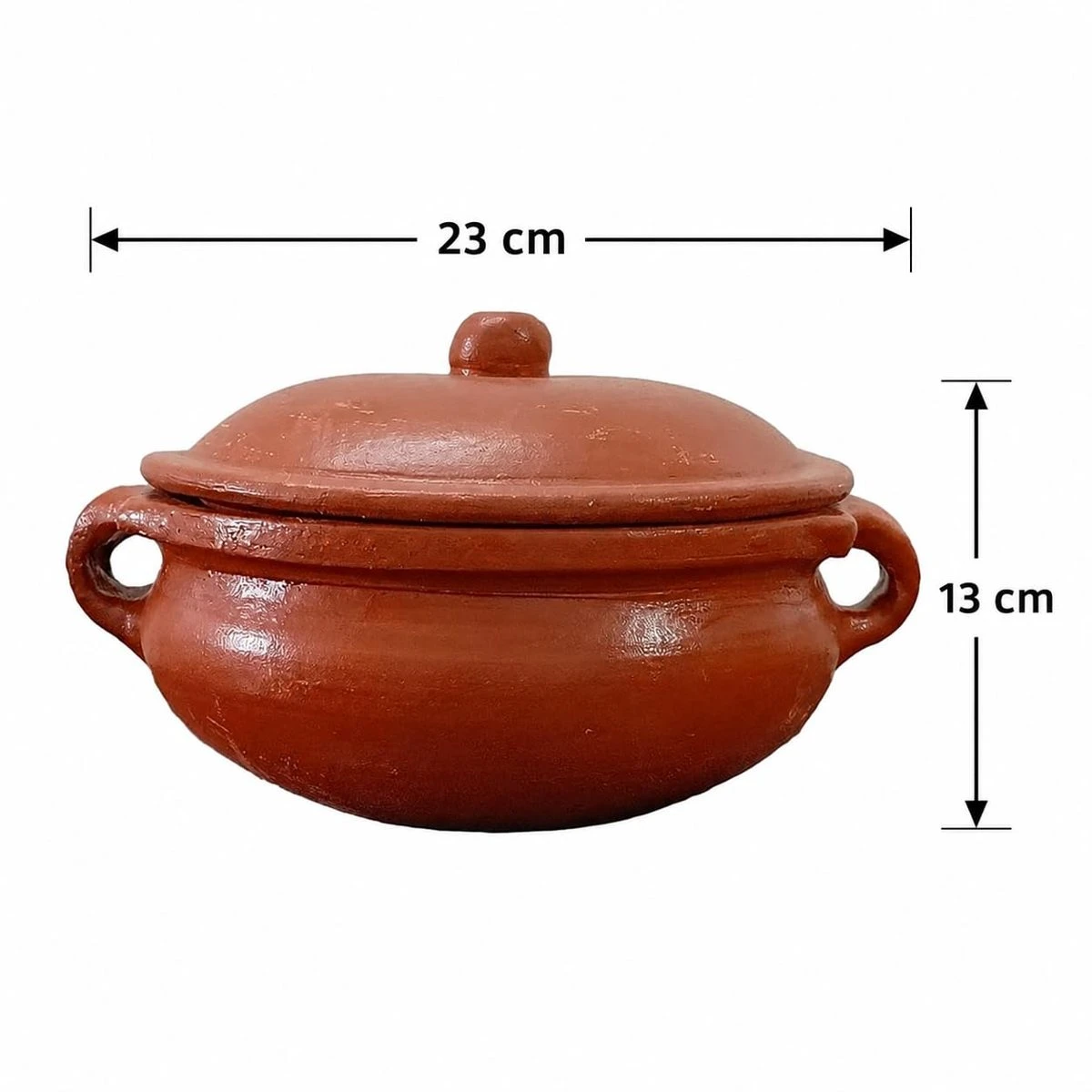 iINTELLIGENCEi Clay Uruli with Lid and Handles, 7 inch, 1 litre, 1 Qty view 3