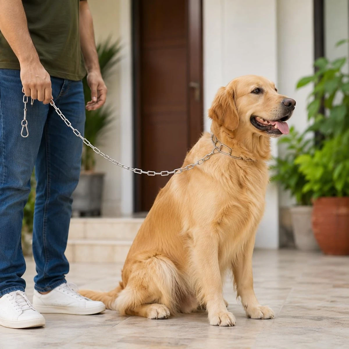 Dog Chain Lead, Heavy Duty Metal Leash, 175 cm, 1 Qty view 6