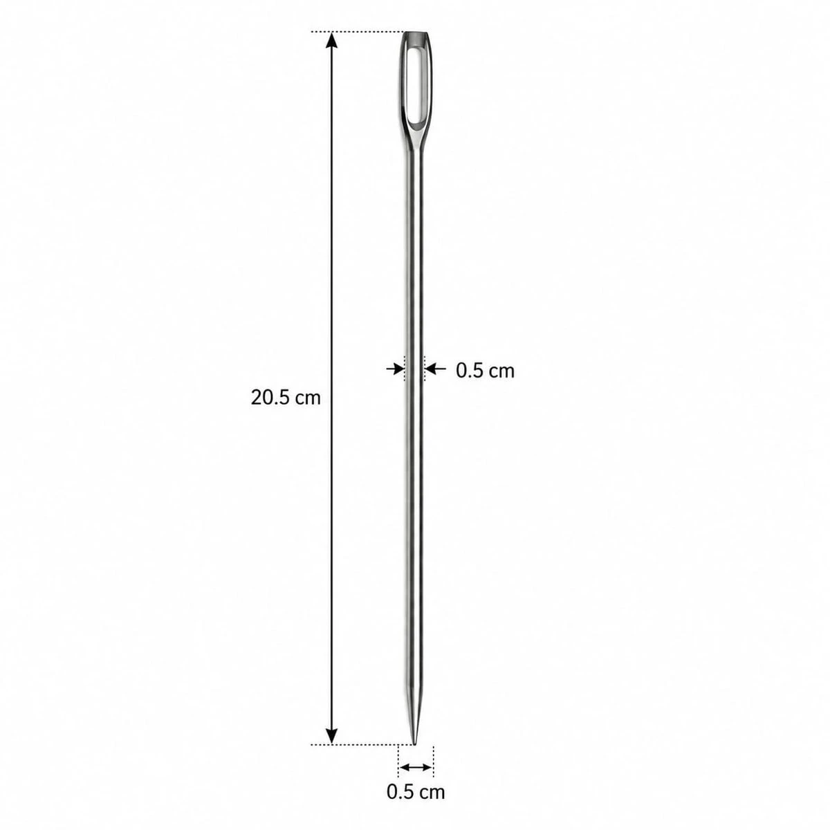 Sack Needle Sewing, Steel, 20x0.5x0.5 cm, 2 Qty view 3