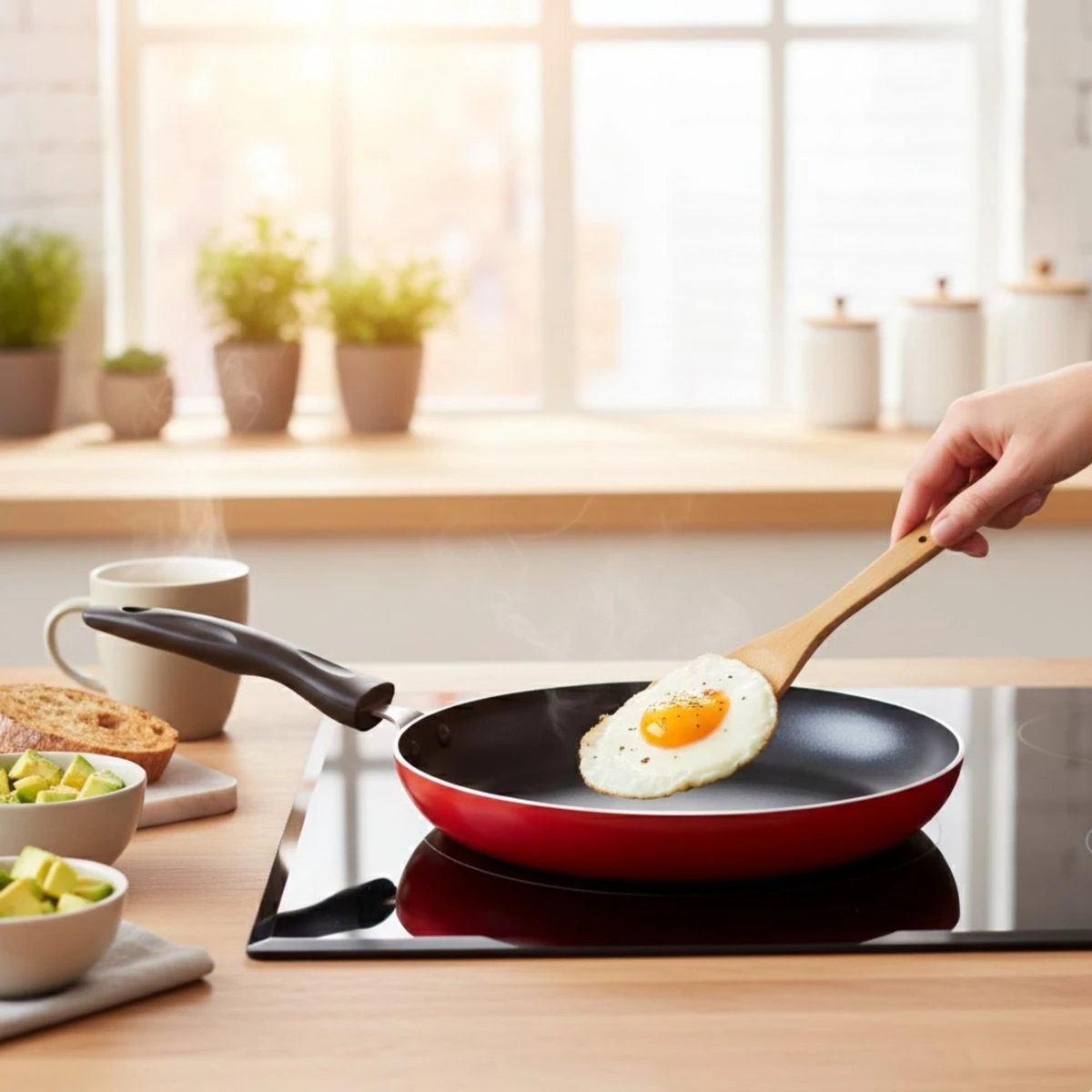 iINTELLIGENCEi Non-Stick Fry Pan with Handle, Frying Pan Tawa, 26 cm, 1 Qty view 4