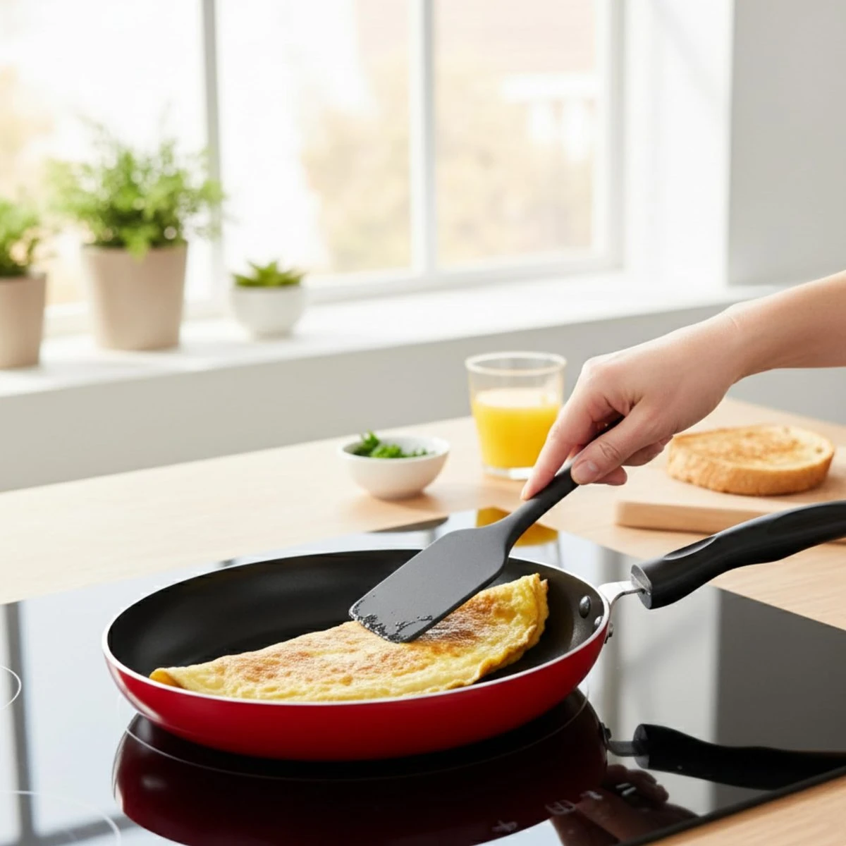 iINTELLIGENCEi Non-Stick Fry Pan with Handle, Frying Pan Tawa, 26 cm, 1 Qty view 5