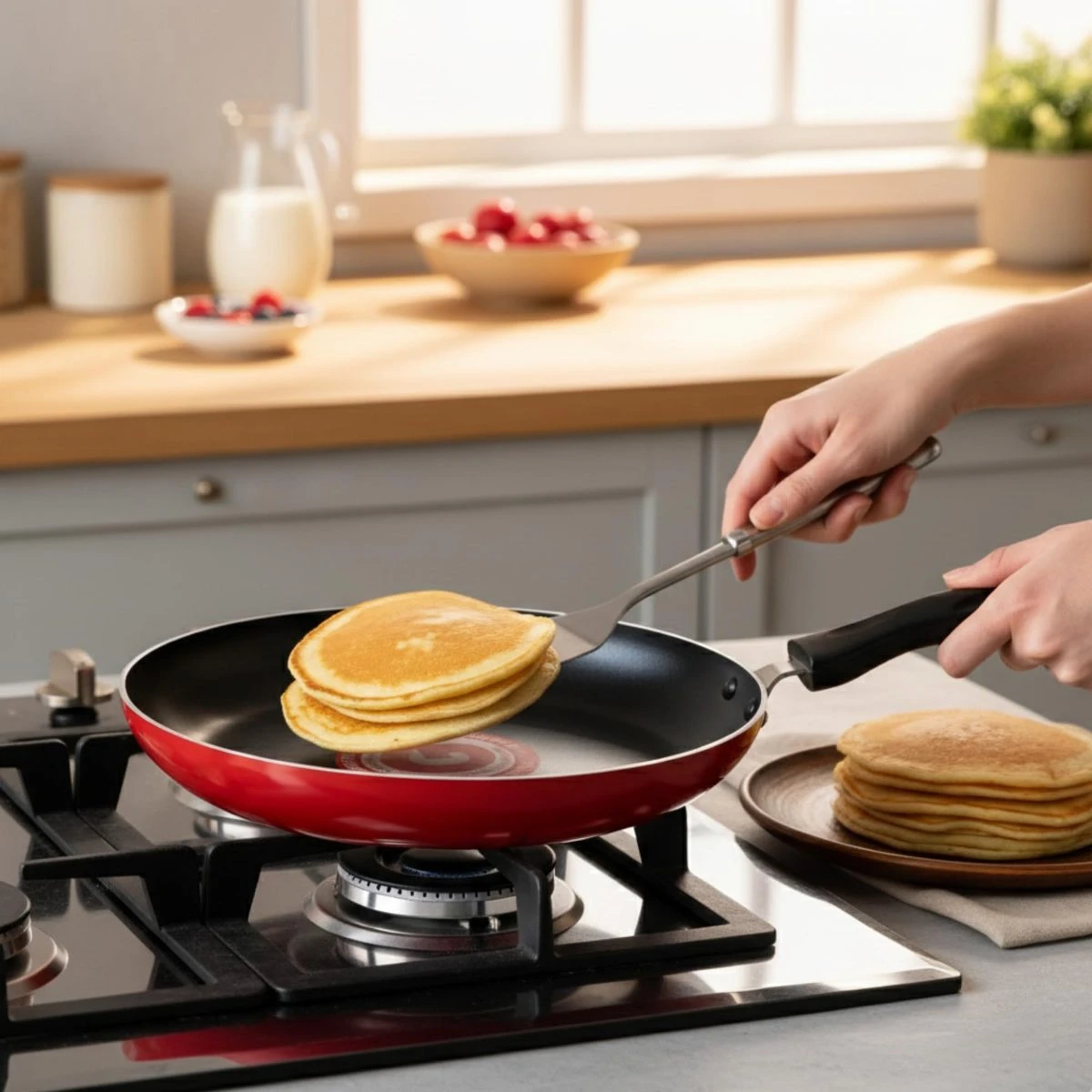 iINTELLIGENCEi Non-Stick Fry Pan with Handle, Frying Pan Tawa, 26 cm, 1 Qty view 6