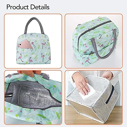Design Studio - Insulated Lunch Bag for Office Men, Women and Kids, Canvas Tiffin Bag for School, Picnic, Work, Carry Bag for Lunch Box (Multi-Print)(Assorted Colours) view 7
