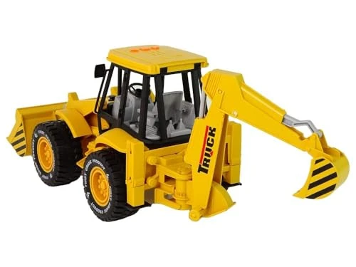 Design Studio JCB Excavator Toy for Kids 3+ Years | Backhoe Loader Construction Truck with Front Shovel, Movable Digging Arm, Sound & Light | Heavy Duty Construction Vehicle Toy for Boys & Girls view 8