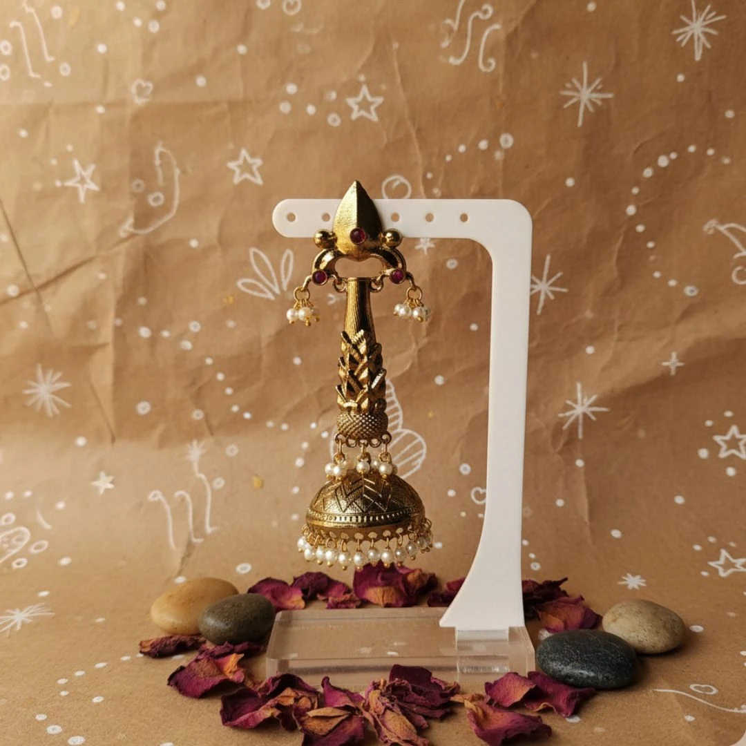 Tahaniya Trendy Kashmiri Jhumka Jhumki Earring view 4