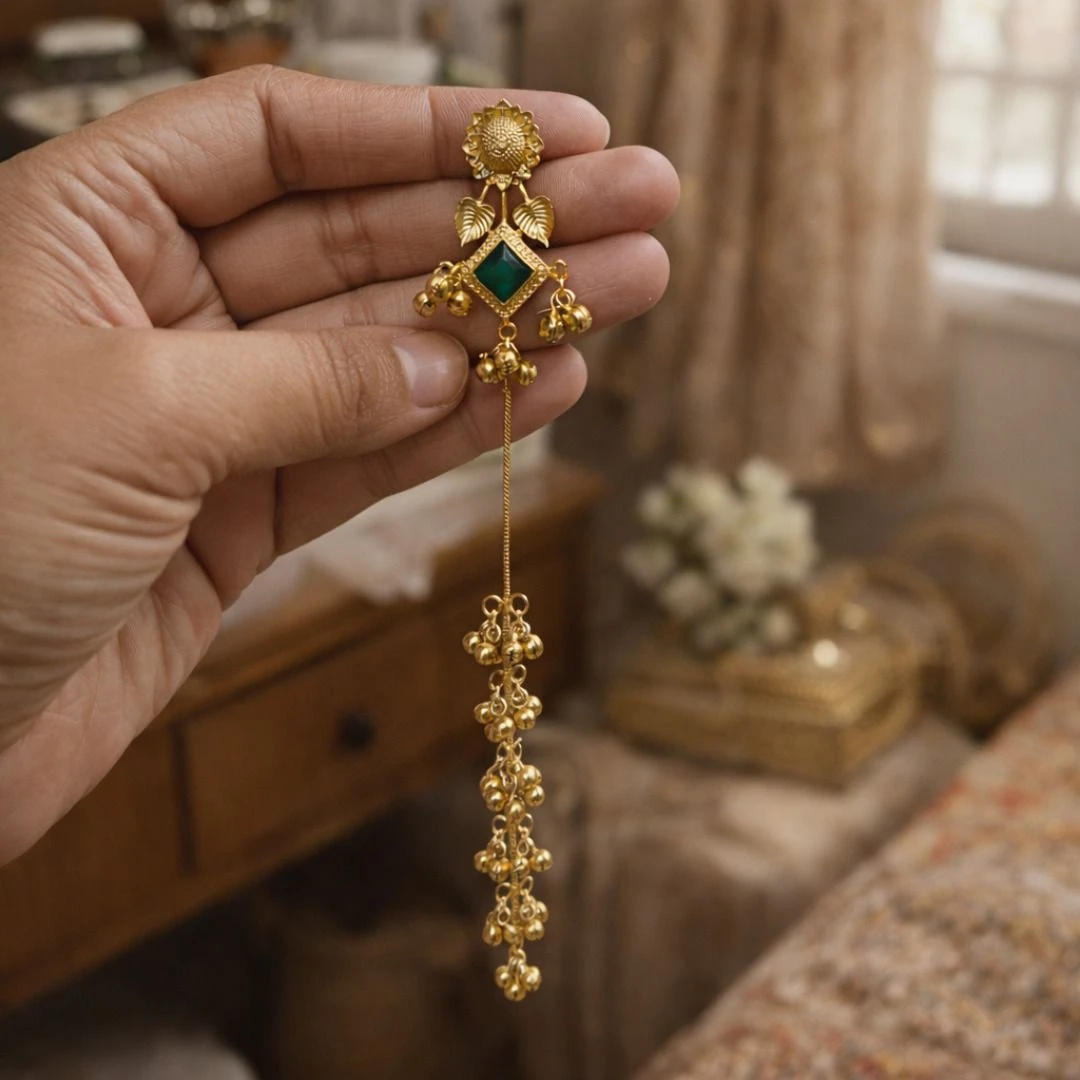 Tahaniya Tradiitional Ghungroo Jhumkaa Jhumki Earring view 1