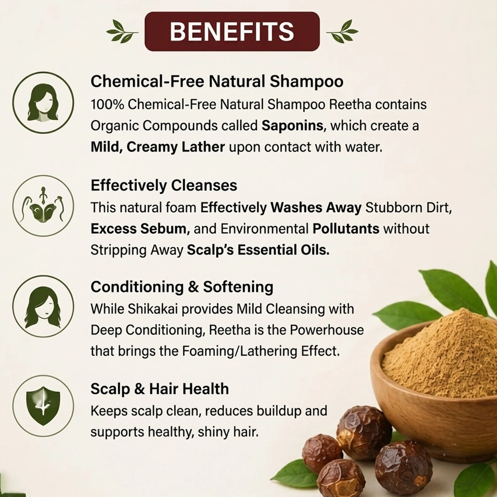Reetha And Shikakai Powder Combo Pack of 2 view 7