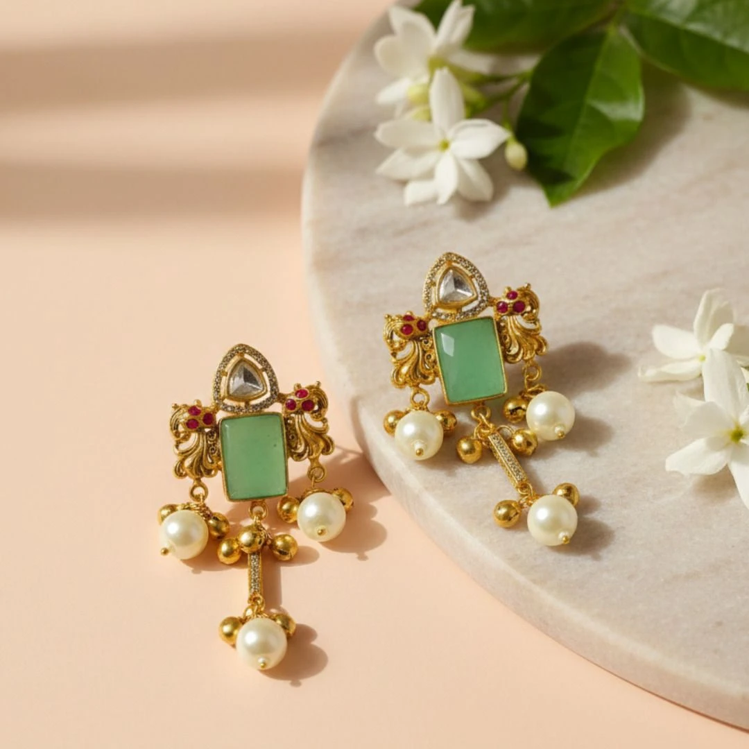 Tahaniya Trendy kashmiri jhumka for girl and women Drops & Danglers view 5