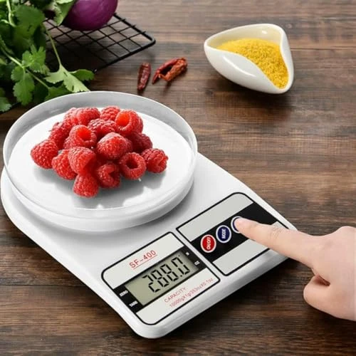 Kitchen Weight Machine 6 Months Manufacturer Warranty, Digital Scale with LCD Display, Scale for Home Baking, Cooking & Balance Diet. Machine with capacity 10Kg, (Model SF400) view 1