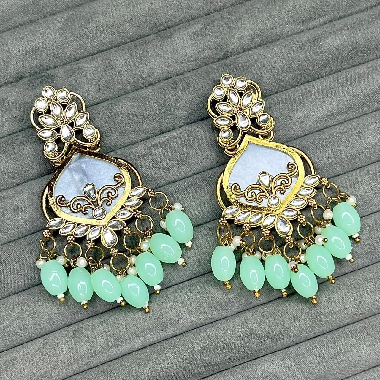 Tahaniya Gold-Plated Designer Dangle Earrings – Traditional & Ethnic Style Drops & Danglers view 2