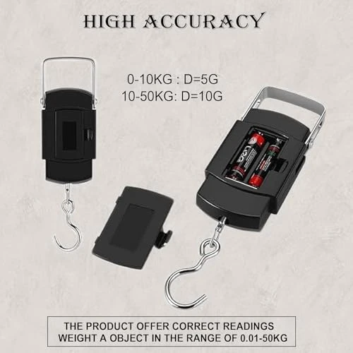 Electronic Portable Digital LED Screen Luggage Weighing Scale, 50 kg/110 Lb For Multi-Purpose Use. view 6
