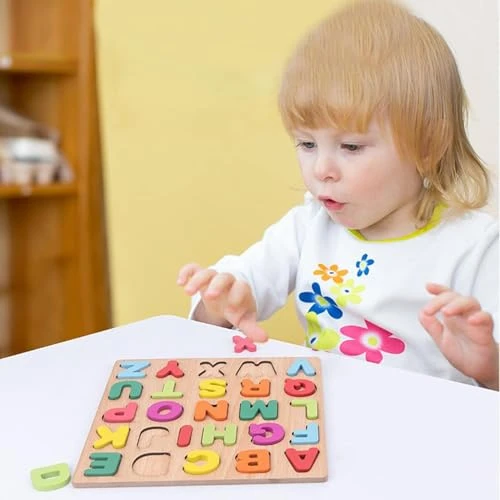 Childrens Toddler English Montessori Board Alphabet ABC Letters Alphabet and Number Puzzle Set Education Letter Puzzle for Kids Boys Girls Ages 3-6 Preschool Puzzles Letters Alphabet Number view 6