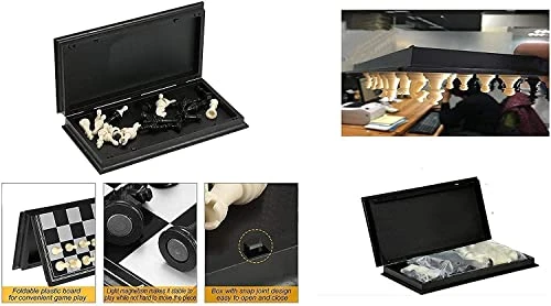 Design Studio Magnetic Chessboard Game Set with Folding Travel Friendly Portable Storage Case Chess Board Set with 2 Players Toys for Kids and Adults view 7