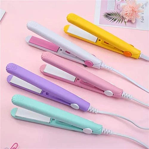 Design Studio Mini Portable Electronic Hair Straightener And Curler With Ceramic Plate (45 Watt),Multicolor view 1