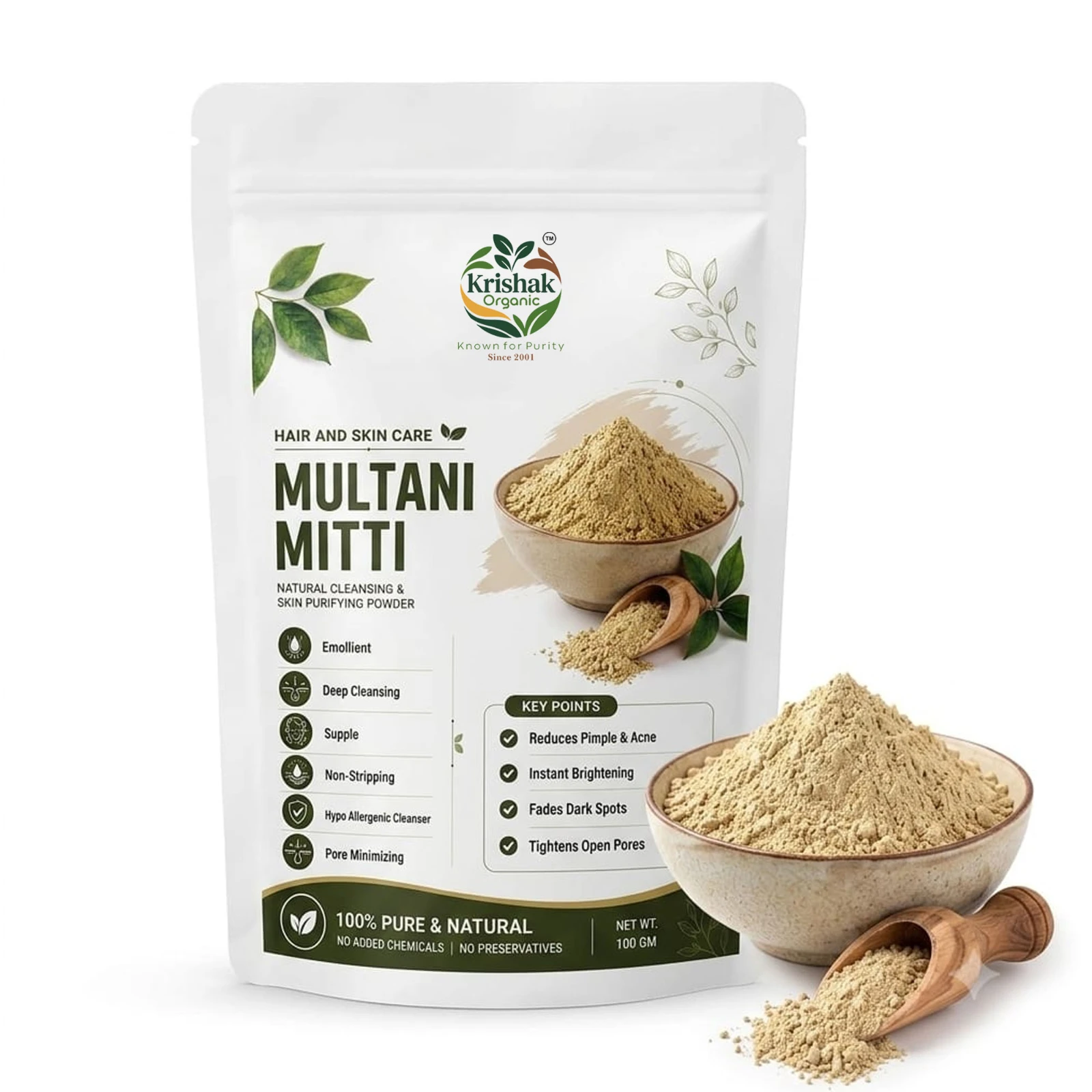 Multani Mitti And Indigo Powder Combo Pack of 2 view 7