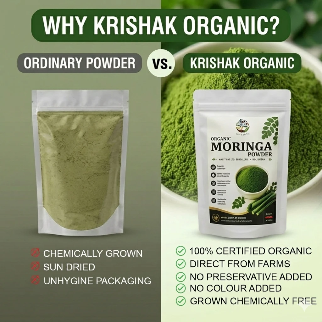 Krishak Organic Moringa Leaf Powder Pack of 2 view 3