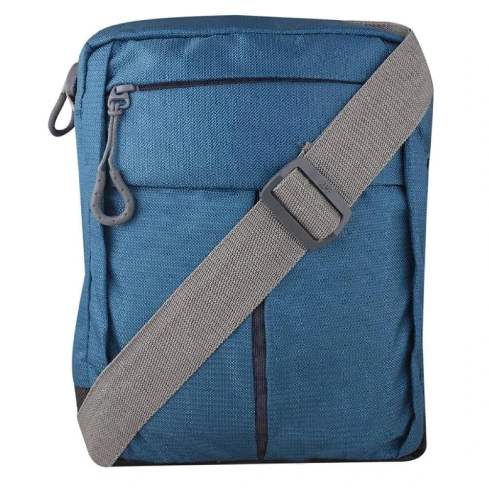 Stylish Padded Mini Sling Bag (10 Inch) for Men and Women, Small Passport Travel Bag and Small Sling Bag With Water Bottle Pocket (25 x 16 x 7.5cm, Blue) view 1