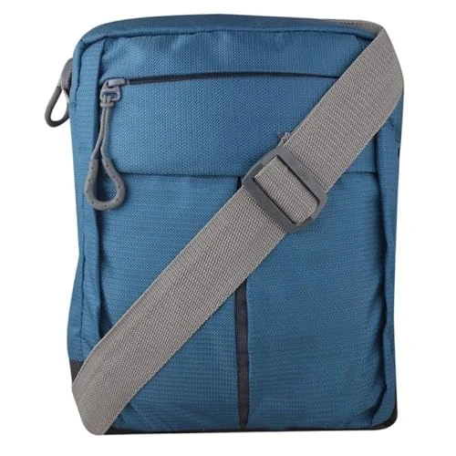 Stylish Padded Mini Sling Bag (10 Inch) for Men and Women, Small Passport Travel Bag and Small Sling Bag With Water Bottle Pocket (25 x 16 x 7.5cm, Blue) view 2