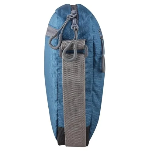 Stylish Padded Mini Sling Bag (10 Inch) for Men and Women, Small Passport Travel Bag and Small Sling Bag With Water Bottle Pocket (25 x 16 x 7.5cm, Blue) view 3