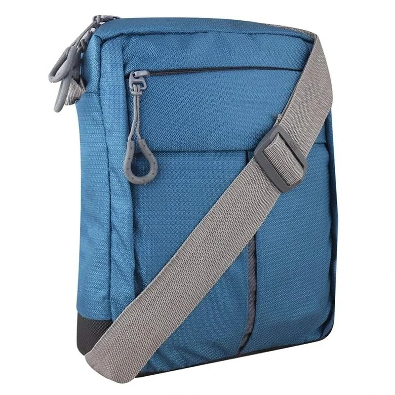 Stylish Padded Mini Sling Bag (10 Inch) for Men and Women, Small Passport Travel Bag and Small Sling Bag With Water Bottle Pocket (25 x 16 x 7.5cm, Blue) view 5