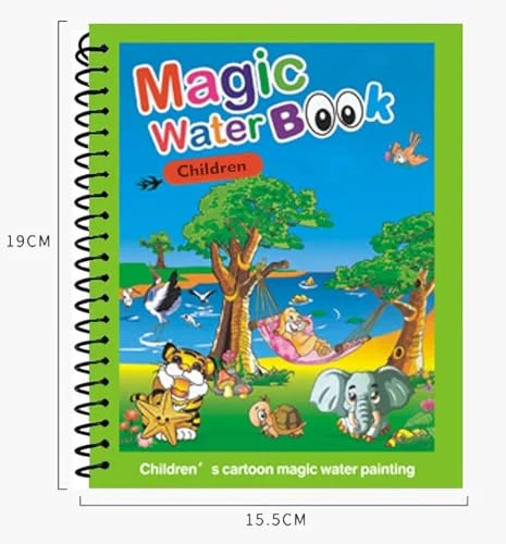 Water Marker Magic Book for Kids, 4 Different Theme Magic Books, Educational, Promote Fine Motor & Drawing Skills, Reusable, Mess-Free Art with Quick Dry Technology view 5