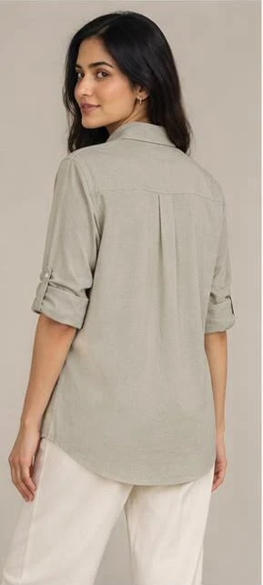 Women's Mint Green 100% Cotton Oxford Shirts view 6