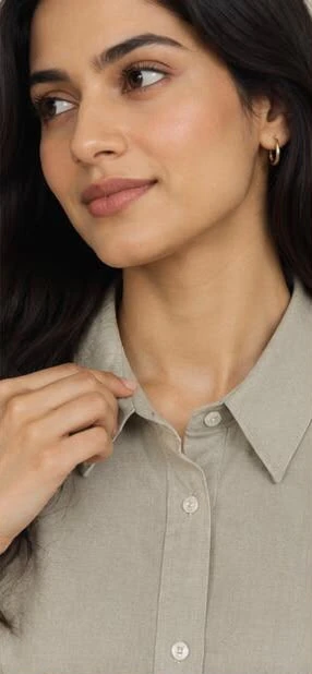 Women's Mint Green 100% Cotton Oxford Shirts view 7