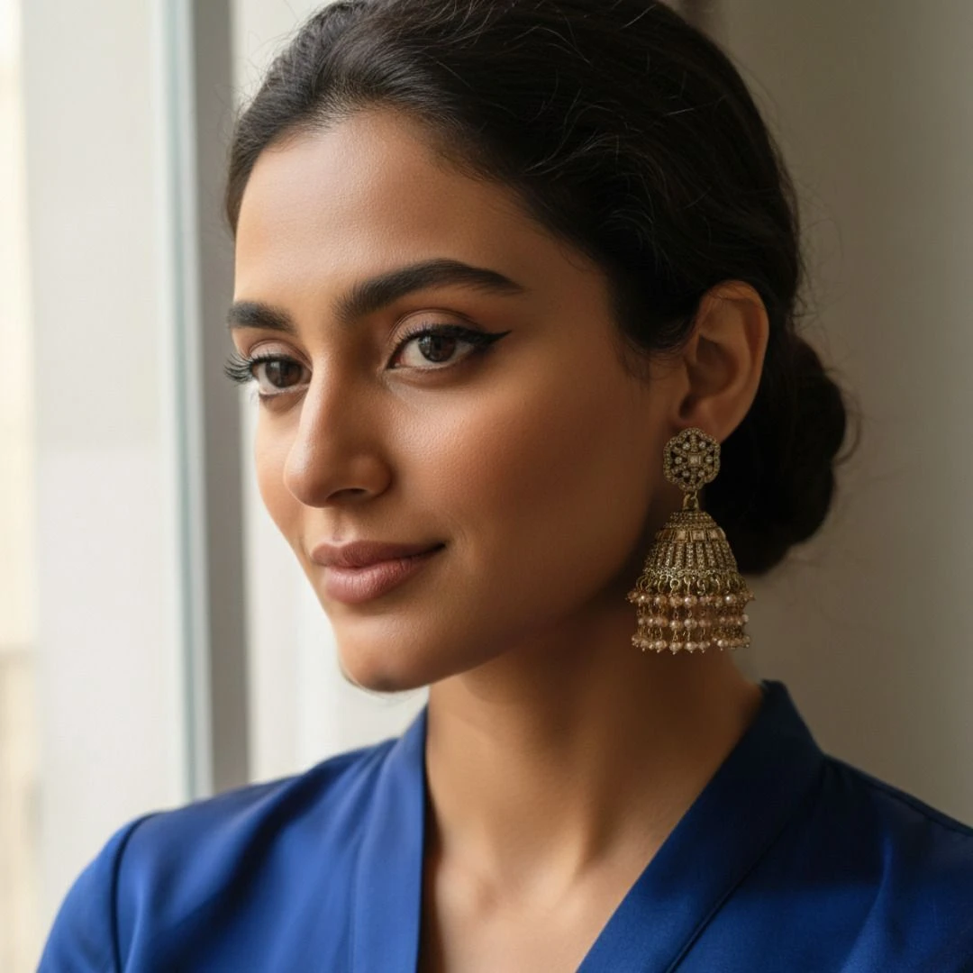 Tahaniya Kanaka Mayuri Jhumka Jhumki Earring view 2