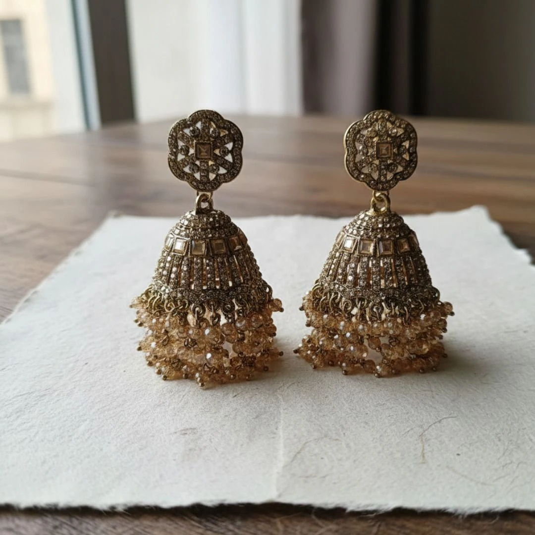 Tahaniya Kanaka Mayuri Jhumka Jhumki Earring view 3
