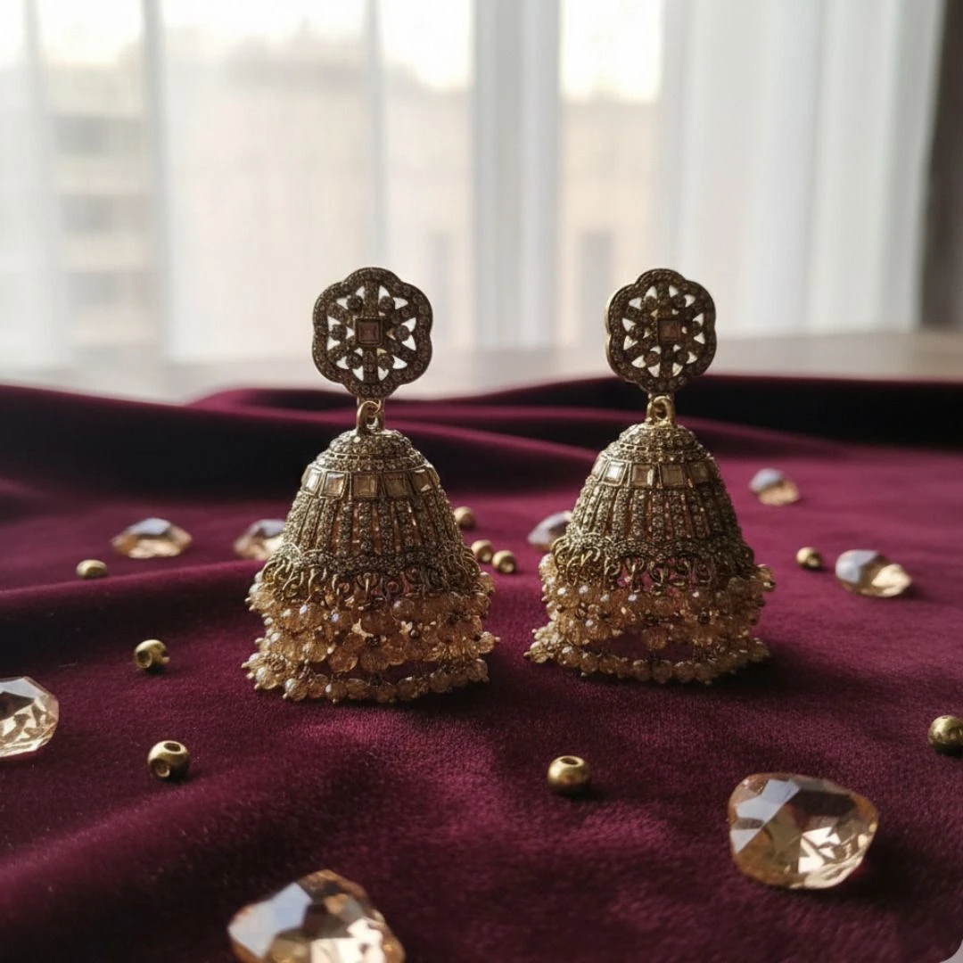 Tahaniya Kanaka Mayuri Jhumka Jhumki Earring view 5