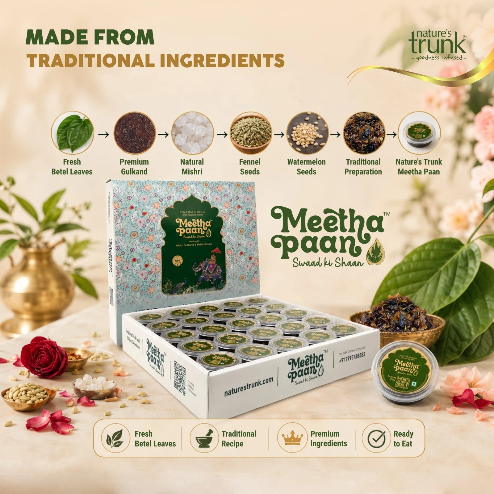 Nature's Trunk Meetha Paan Party Pack - 15 g x 50 Pieces view 3