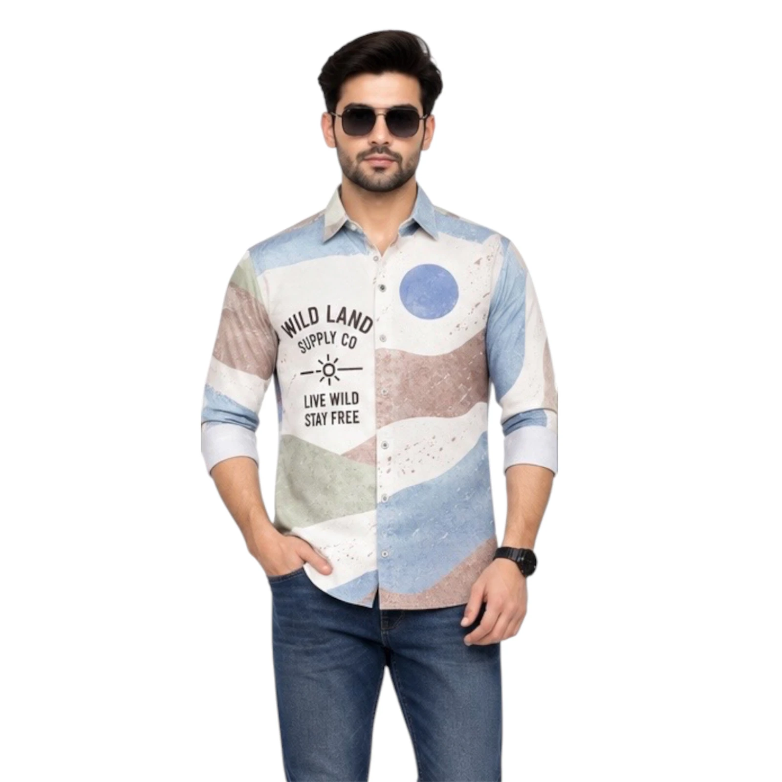 One Drop Men's Printed Casual Shirt view 1