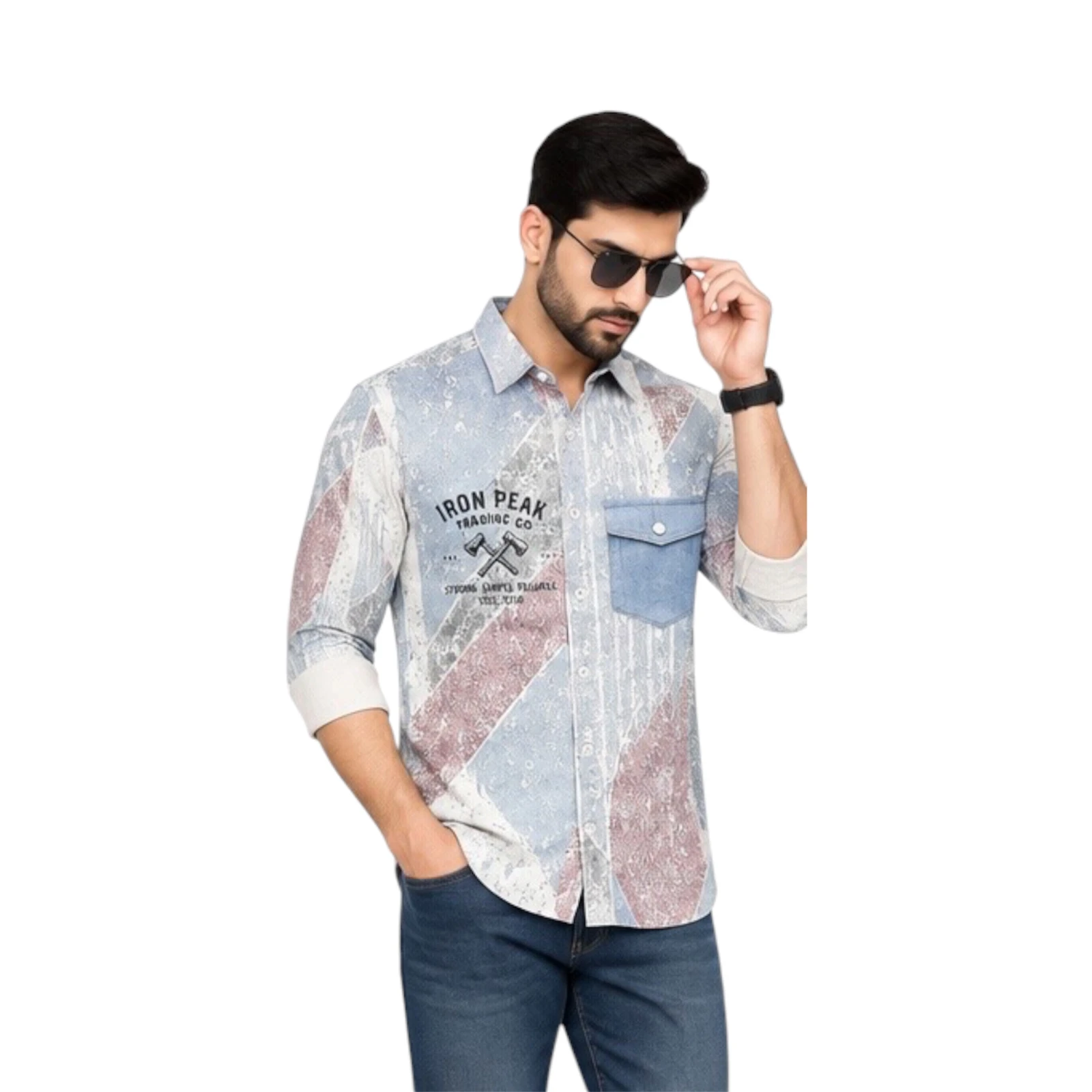 One Drop Men's Printed Casual Shirt view 1