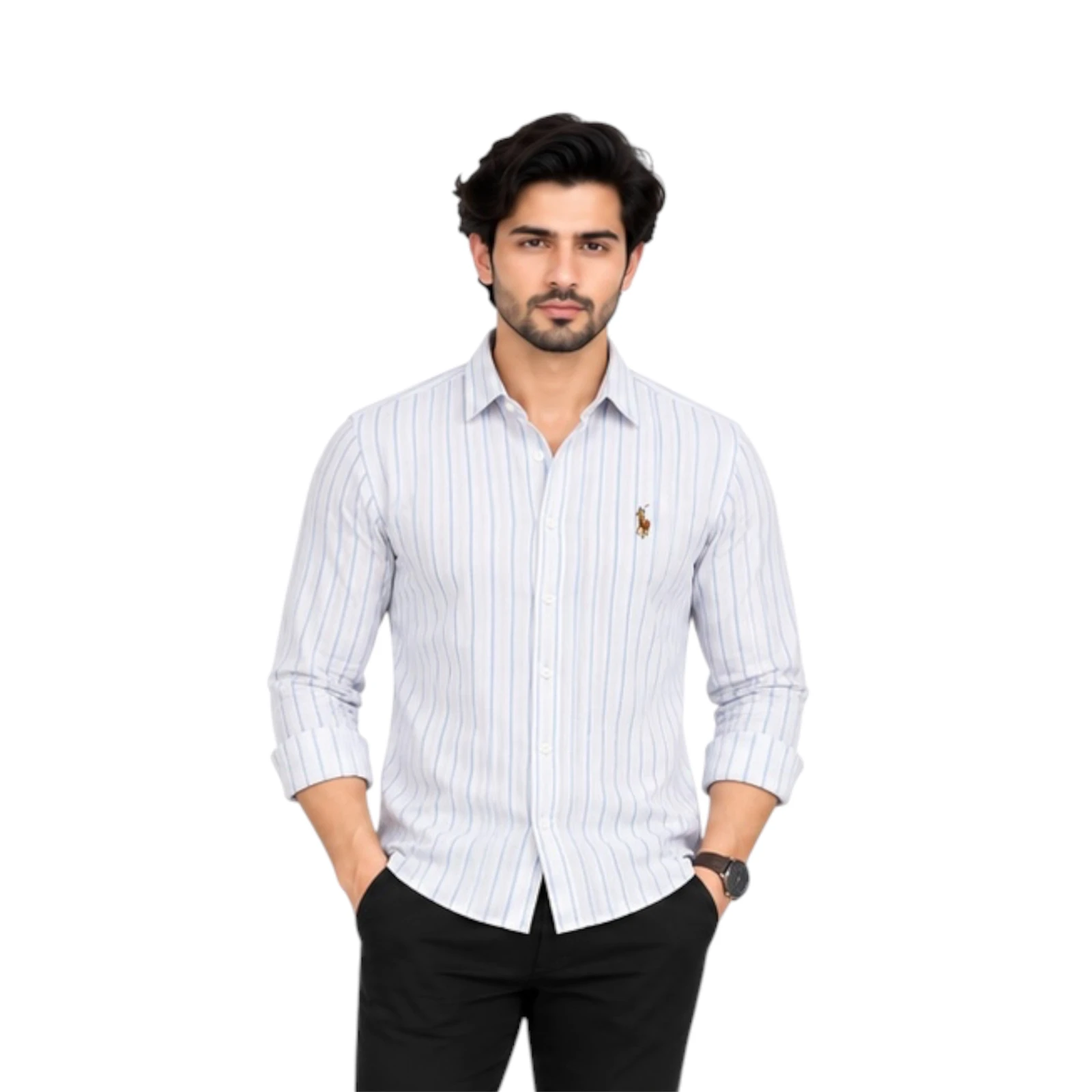 One Drop Men's Striped Formal Shirt view 1