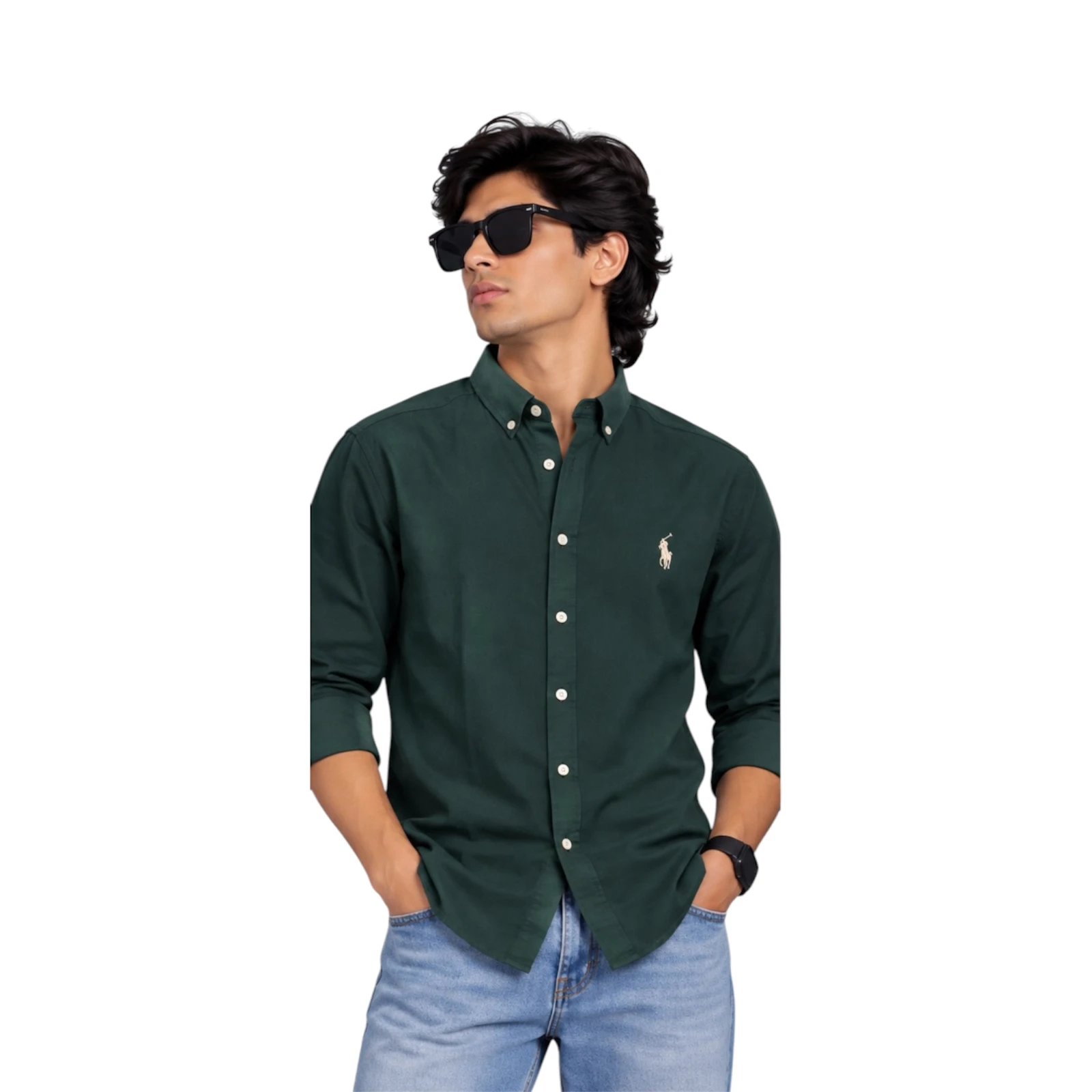 One Drop Men's Embroidered Casual Shirt view 1