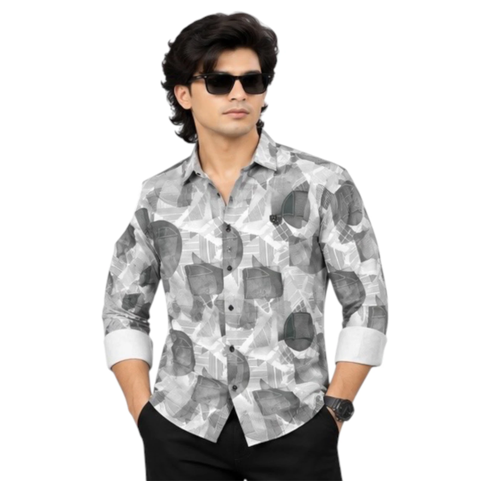 One Drop Men's Printed Casual Shirt view 1