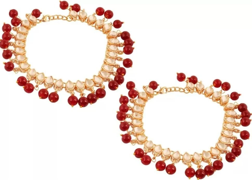 CATALYST PAYAL : 19 MAROON ROUND Alloy Anklet view 2