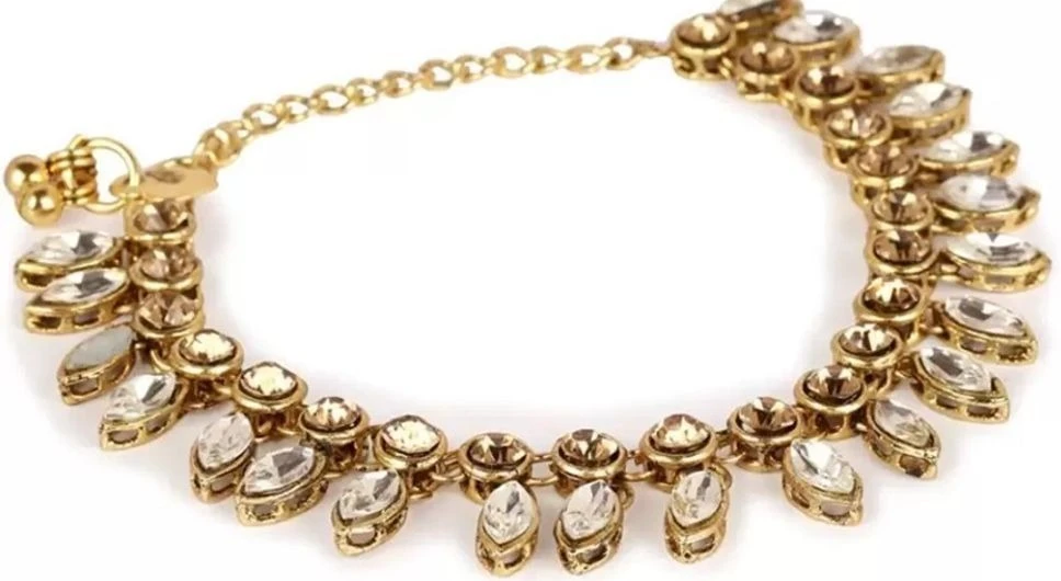 CATALYST PAYAL : 8 LCD ROUND & WHITE MARKISS Alloy Anklet view 2