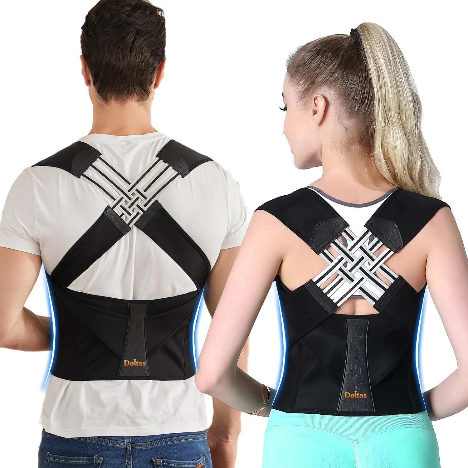 Posture Corrector Belt Universal Size Shoulder & Back Support Belt | Back Straightener Brace For Spine & Body Posture Correction | Clavicle Support For Unisex | Universal Size view 2