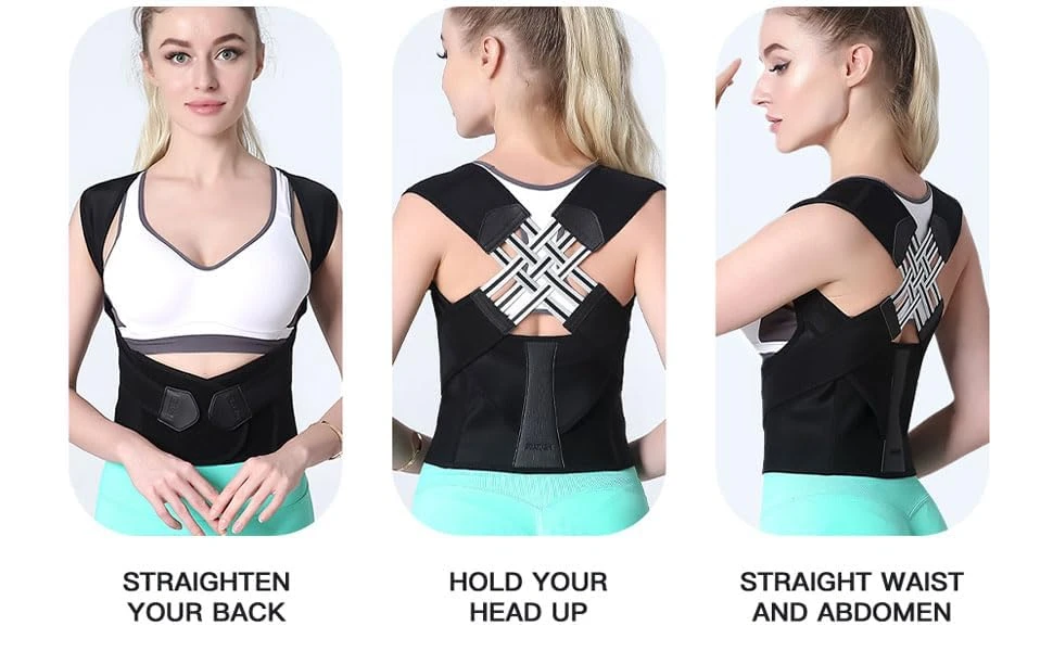 Posture Corrector Belt Universal Size Shoulder & Back Support Belt | Back Straightener Brace For Spine & Body Posture Correction | Clavicle Support For Unisex | Universal Size view 3