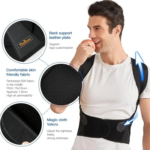 Posture Corrector Belt Universal Size Shoulder & Back Support Belt | Back Straightener Brace For Spine & Body Posture Correction | Clavicle Support For Unisex | Universal Size view 5