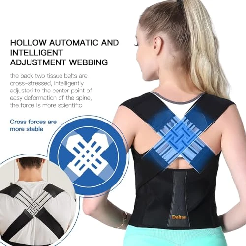 Posture Corrector Belt Universal Size Shoulder & Back Support Belt | Back Straightener Brace For Spine & Body Posture Correction | Clavicle Support For Unisex | Universal Size view 6